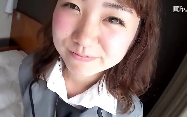 She cums hard while still in uniform as student devours her with a fierce blowjob