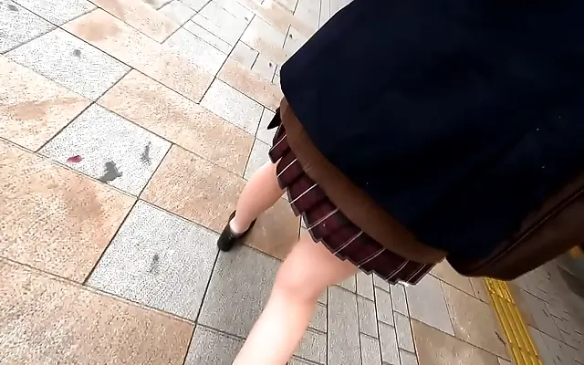 Desk Session with Cute Japanese Teen in Uniform