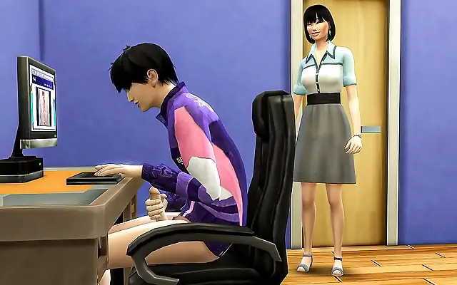 Japanese stepmom teaches her stepson a passionate first-time lesson