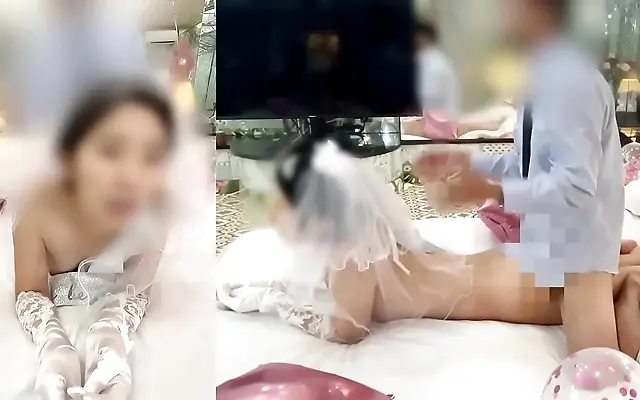 Newlywed Cheating Wife Begs for Cuckold Creampie at Her Wedding Feast