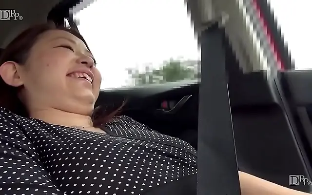 Lace Dress Tease Turns to Wild Blowjob with Busty Japanese Babe