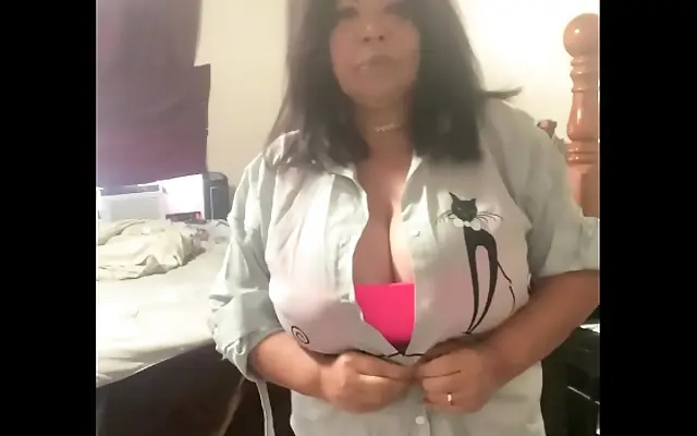 Unhurried exploration of her big tits and dripping pussy