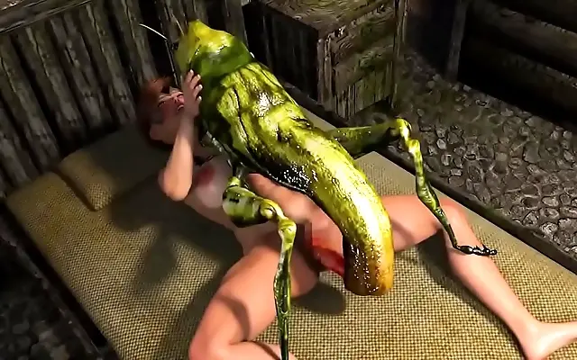 Hunting Bugs with Her Massive Tits