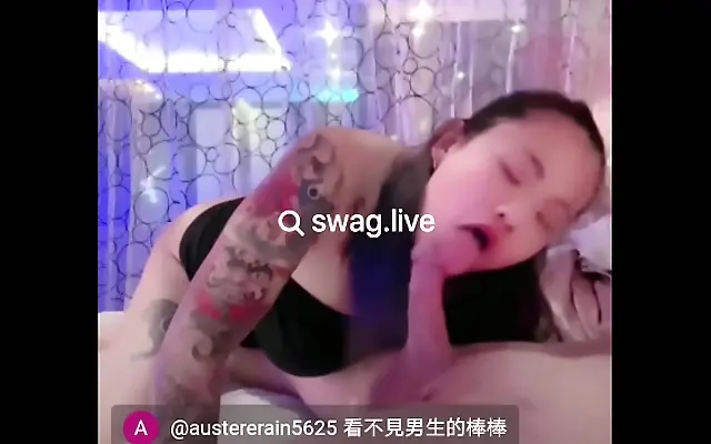Rough doggystyle with tattooed beauty swag live lvy pei