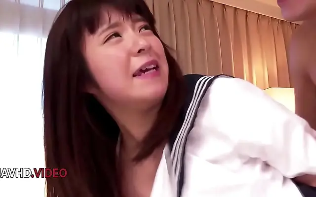 Schoolgirl bends over desk for steamy hairy Japanese encounter with Yui Shimazaki
