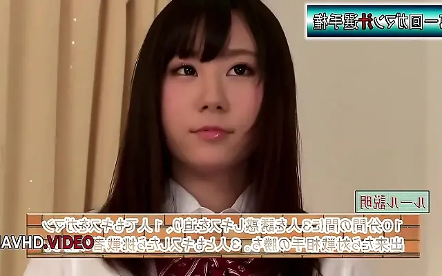 Close up on gorgeous Japanese brunette from behind as her sensual journey begins