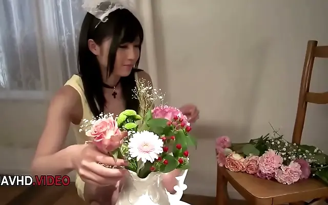 On the bed Reo Saionji rides a cock with wild Japanese passion