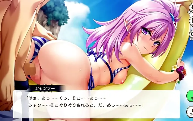 On the soft bed Suzukuri Dungeon RPG Shanfu in her seductive swimsuit